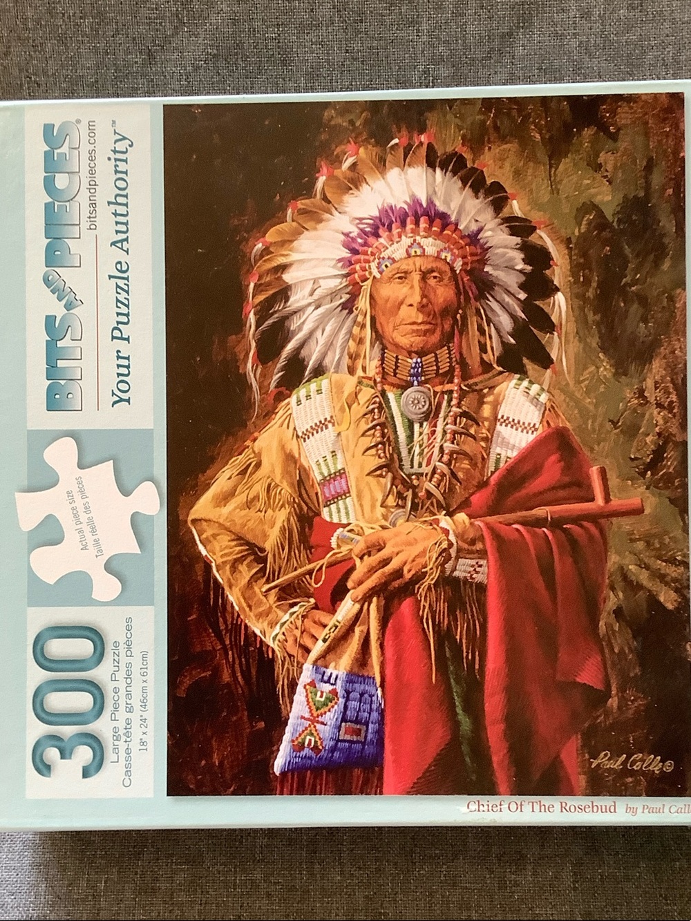 Bits and Pieces Chief of the Rosebud 300-Piece Jigsaw Puzzle by Paul Calle